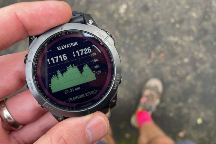 Garmin Fenix 7X Sapphire elevation screen