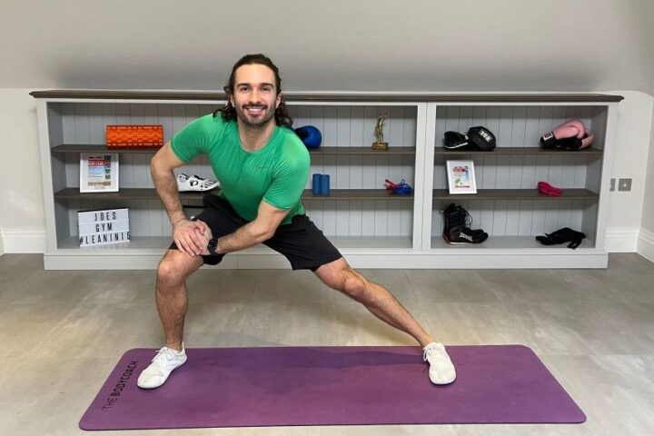 Joe Wicks aka The Body Coach is seen during filming of his live PE With Joe on January 11, 2021